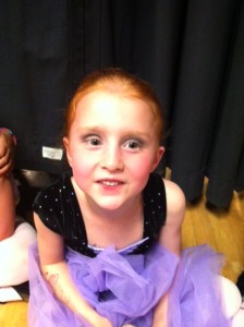 The scared smile before the ballet recital